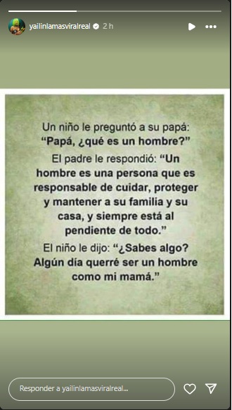 Story de Yailin.