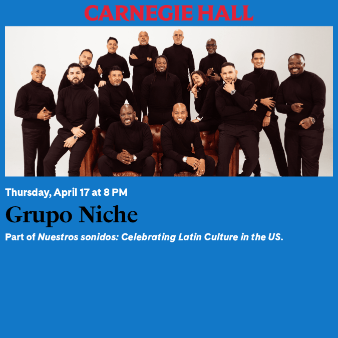 Grupo Niche hará su debut en el Carnegie Hall el 17 de abril de 2025.