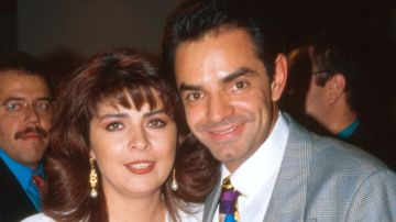 Victoria Ruffo y Eugenio Derbez en el año 1997.