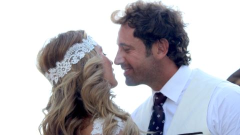 Gabriel Soto y Geraldine Bazán en su boda en el 2016.