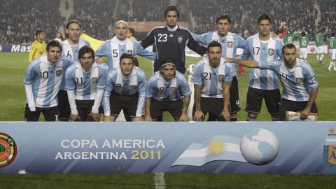 Plantel de la selección de Argentina en la Copa América 2011.