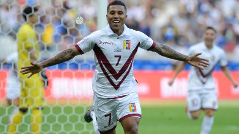 Darwin Machís celebra su gol ante Bolivia en la Copa América 2019.