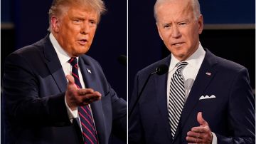 Trump y Biden durante un debate presidencial en 2020.