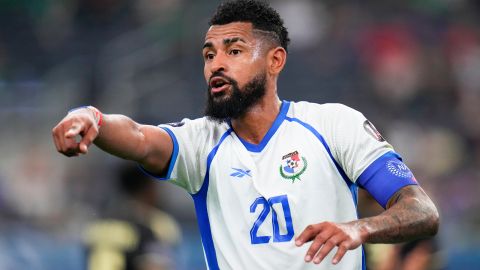 Aníbal Godoy durante un partido de la Concacaf Nations League ante Jamaica.