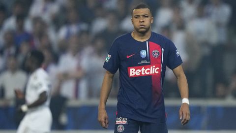 Kylian Mbappe durante la final de la Copa de Francia.