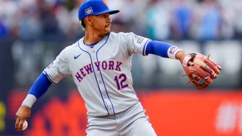 Francisco Lindor durante la London Series 2024 con New York Mets.