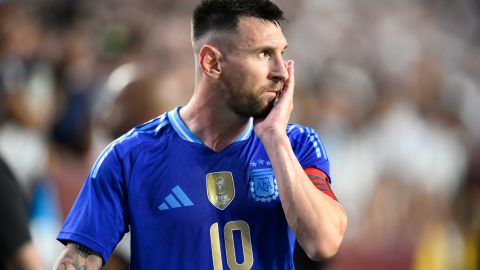 Lionel Messi durante un amistoso ante Guatemala.