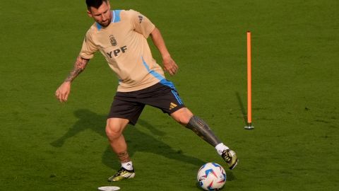 Messi durante un entrenamiento de la Selección de Argentina de cara a la Copa América 2024.