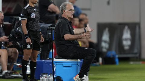 Marcelo Bielsa durante el partido de Copa América entre Uruguay y Bolivia.