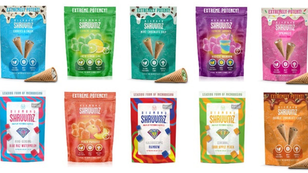 Alerta sanitaria por consumo de barras de chocolate, conos y gomitas Diamond Shruumz