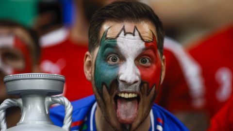 Aficionado italiano en la Eurocopa 2024 de Alemania.