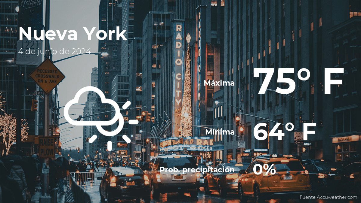 Nueva York: pronóstico del tiempo para este martes 4 de junio