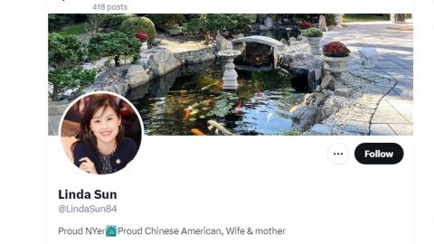 Página de Linda Sun en Twitter/X.