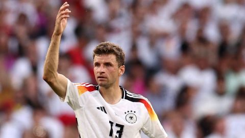 Thomas Müller durante el partido entre España y Alemania.