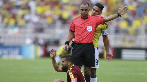 Wilton Pereira Sampaio durante un partido entre Colombia y Venezuela en 2017.