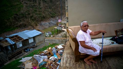 Casas destruidas por el huracán María en Puerto Rico