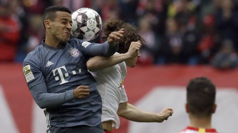 Thiago Alcantara en un partido del Bayern Múnich.