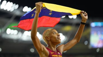 Yulimar Rojas durante el World Athletics Championships 2023 en Hungría.