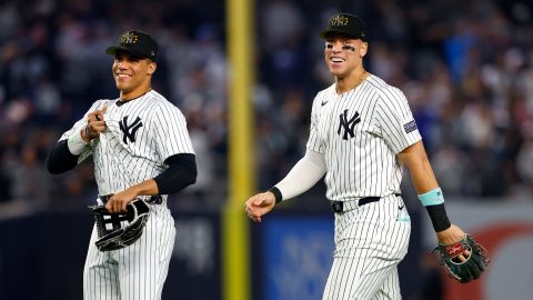 Juan Soto y Aaron Judge con los New York Yankees.