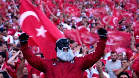 Fanáticos de Turquía en la Eurocopa.