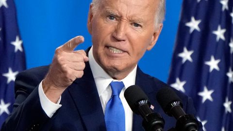 La conferencia de Biden, la primera en solitario desde noviembre del año 2023, se dio en medio de problemas políticos en Washington debido al mal desempeño en el debate contra Trump.