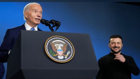 El presidente ucraniano tomó con humor la confusión de Biden.