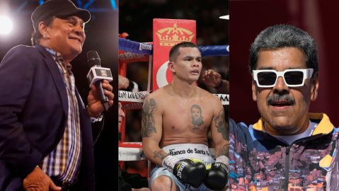 Roberto Manos de Piedra Durán, Marcos Chino Maidana y Nicolás Maduro.