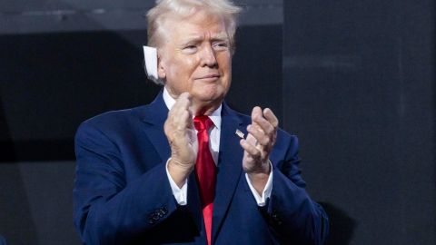 Donald Trump fue recibido en la Convención Nacional Republicana con ovaciones y aplausos.