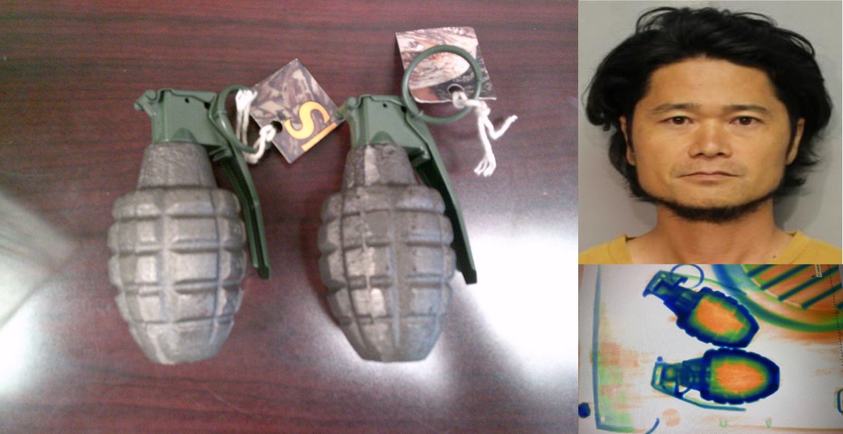 Arrestan a sujeto en Hawaii tras hallar presuntas granadas en equipaje