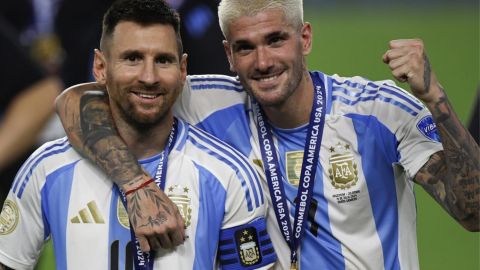 Lionel Messi y Rodrigo De Paul.