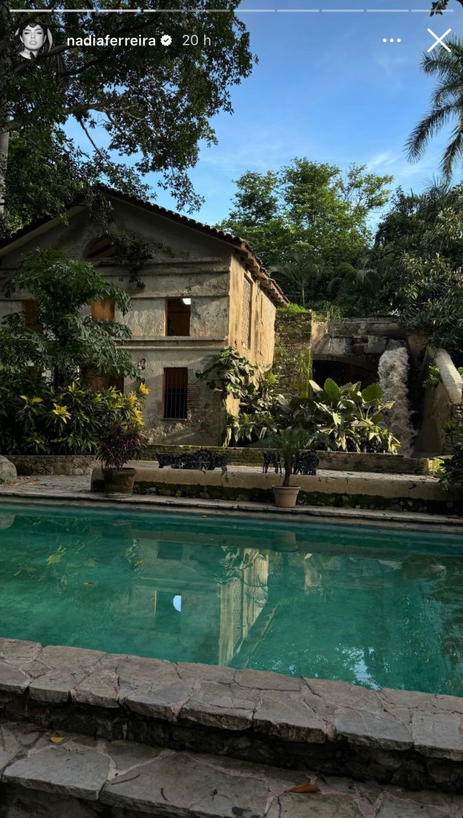 Nadia Ferreira compartió fotos de la Hacienda San Gabriel de las Palmas.