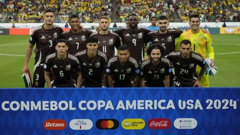 Selección de México previo a un partido de la Copa América 2024.