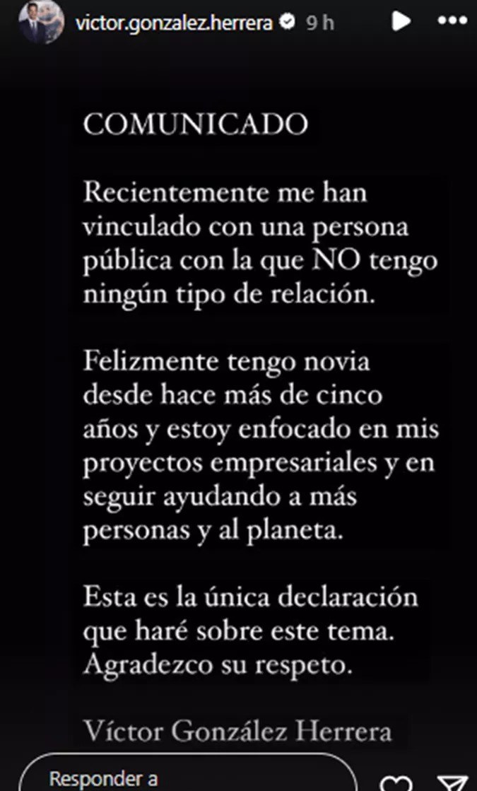 Hombre vinculado con Irina Baeva aclara los rumores que existen. | Foto: Instagram @victor.gonzalez.herrera.