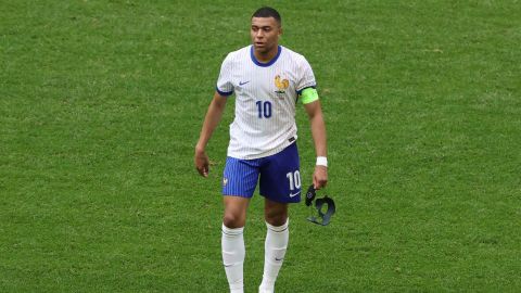 Kylian Mbappé durante el Francia vs Bélgica.