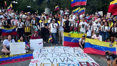 La diáspora venezolana en Nueva York salió a protestar.