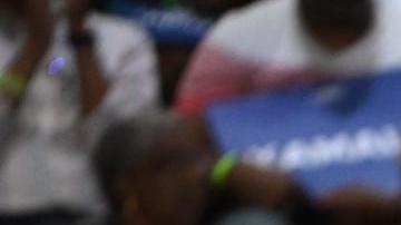 La vicepresidenta estadounidense, Kamala Harris, habla durante un mitin de campaña en el Georgia State Convocation Center en Atlanta, Georgia, EE.UU., el 30 de julio de 2024.