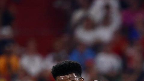 Álvaro Morata en acción durante el partido de Eurocopa entre España y Francia.