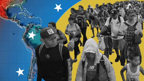 Colombia, Perú, Brasil y Chile son los países que más migrantes venezolanos reciben.