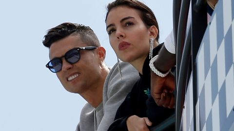 Cristiano Ronaldo y Georgina Rodríguez comparten durante el Gran Premio de Mónaco en 2019.