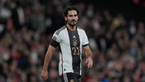 Ilkay Gundogan durante un partido de la UEFA Nations League 2022 entre Inglaterra y Alemania.