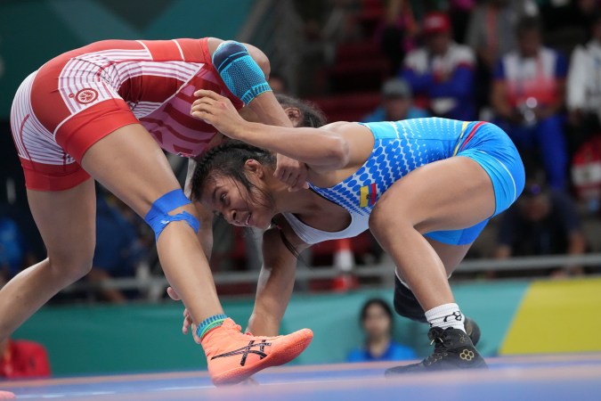 Lucía Yépez en pleno combate.