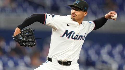 Jesús Luzardo durante una apertura frente a Tampa Bay Rays