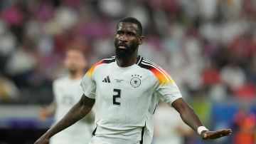 Antonio Rudiger en el partido entre Suiza y Alemania en la Euro 2024.