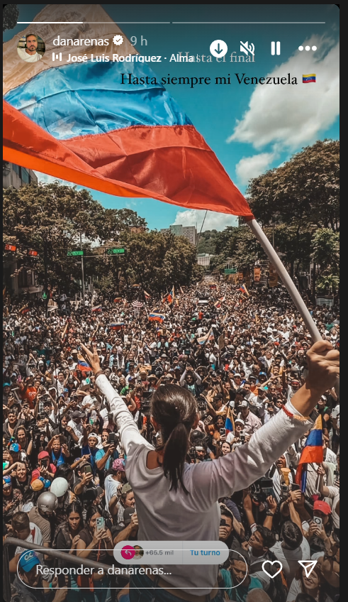 Daniel Arenas en Instagram. Foto: Captura de pantalla