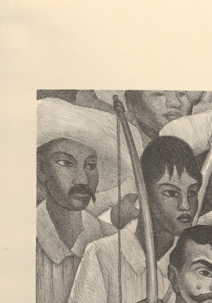 Emiliano Zapata en un grabado de Diego Rivera de 1932.