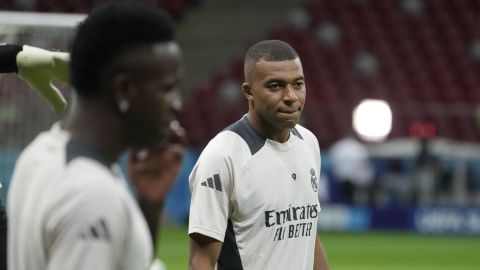 Kylian Mbappé con el Real Madrid.