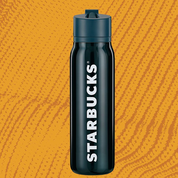 Botella de agua giratoria azul medianoche