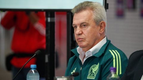 Javier Aguirre en rueda de prensa.