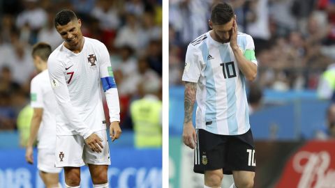 Será difícil, pero Lionel Messi (R) y Cristiano Ronaldo (L) podrían decir presente en el Mundial 2026.