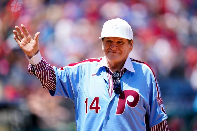 El exjugador de los Filis de Filadelfia, Pete Rose.